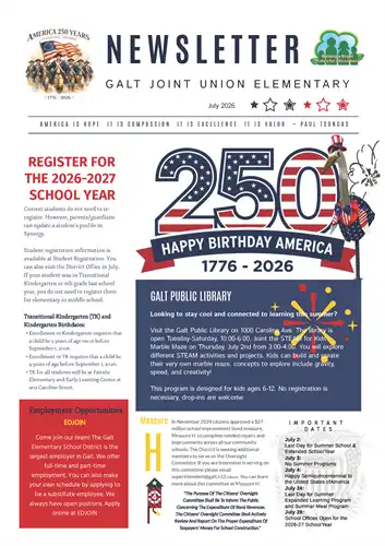 July 2026 Newsletter
