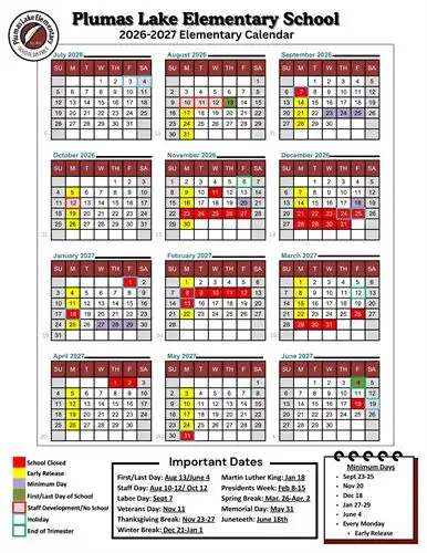 updated calendar