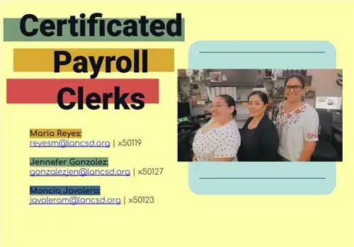 Certificated Payroll Clerks