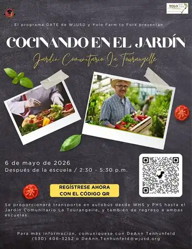 Cooking in the Garden - Spring Field Trip - Spanish