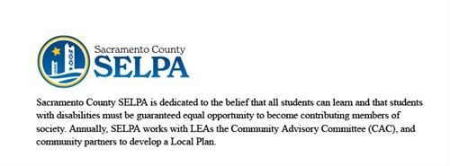 Website Information: Sacramento County SELPA Local Plan