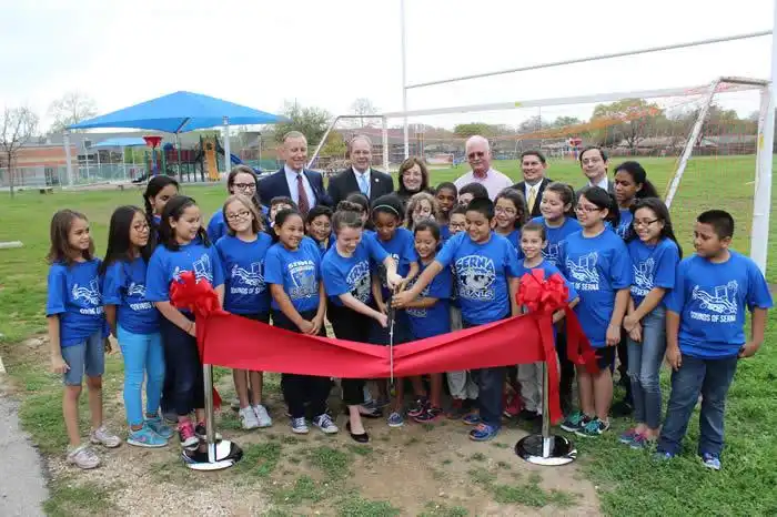 Ribbon cutting at the grand opening. 