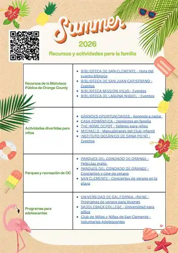 Summer Activities 2026 Sp