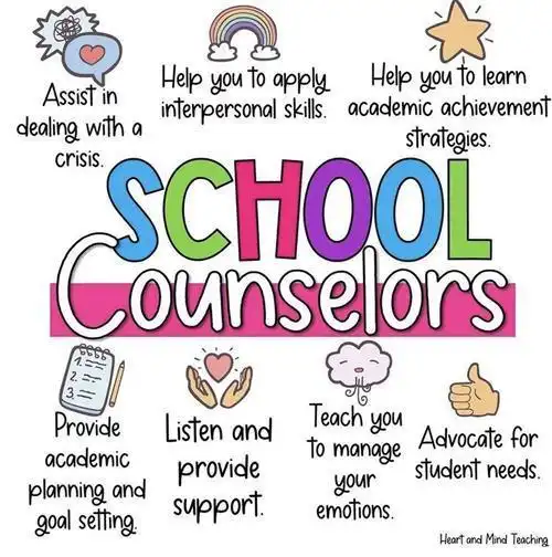 School counselors do many things, including helping with academic goals, interpersonal skills, assisting in a crisis, and more
