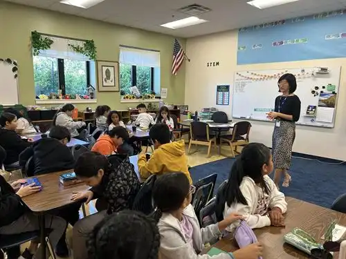 Kids sitting in classroom
