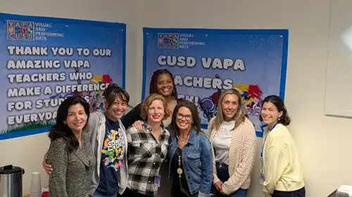 Group photo of Art teachers at district office