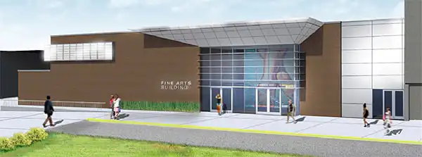 MacArthur HS Fine Arts Addition/Renovation Building Perspective 