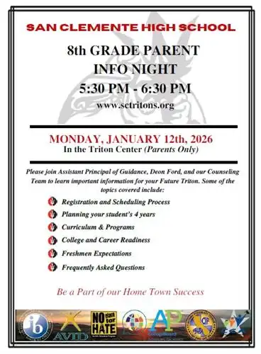 2026 8th grade parent night