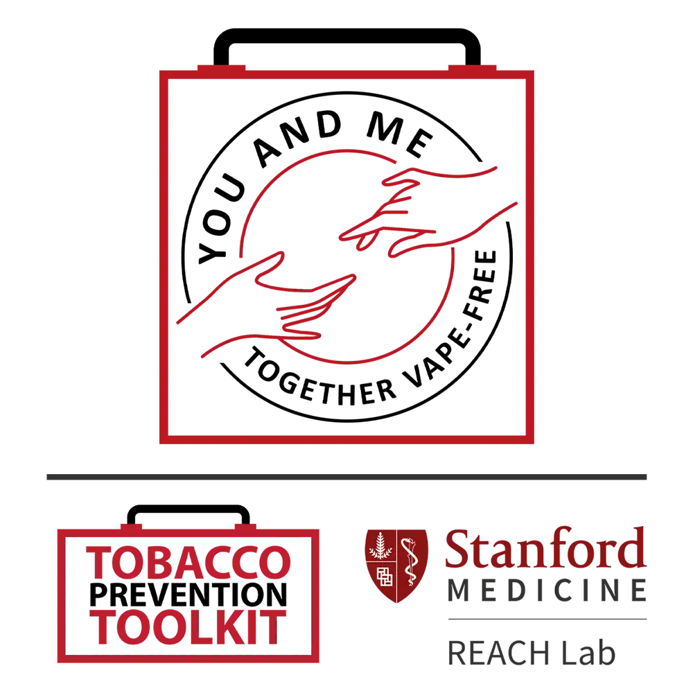 you and me together vape free logo