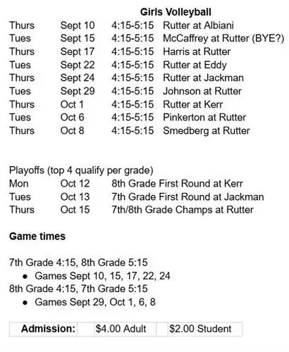 Schedule