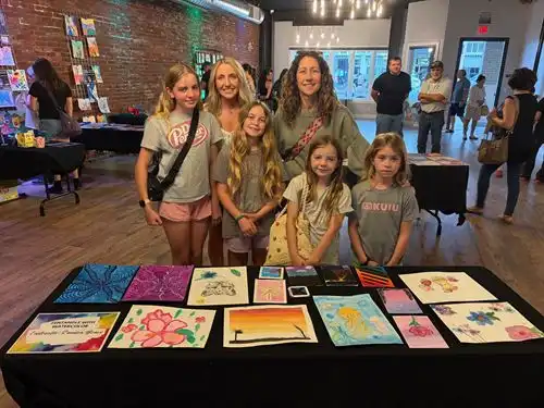 Families at Art show