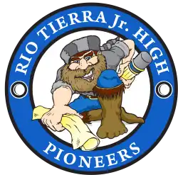 rio tierra junior high pioneers school logo.