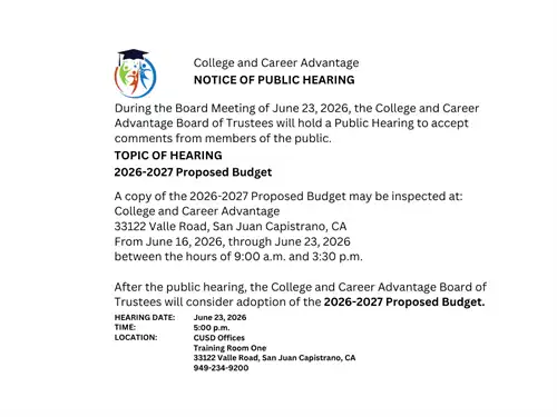 Notice of Public Hearing