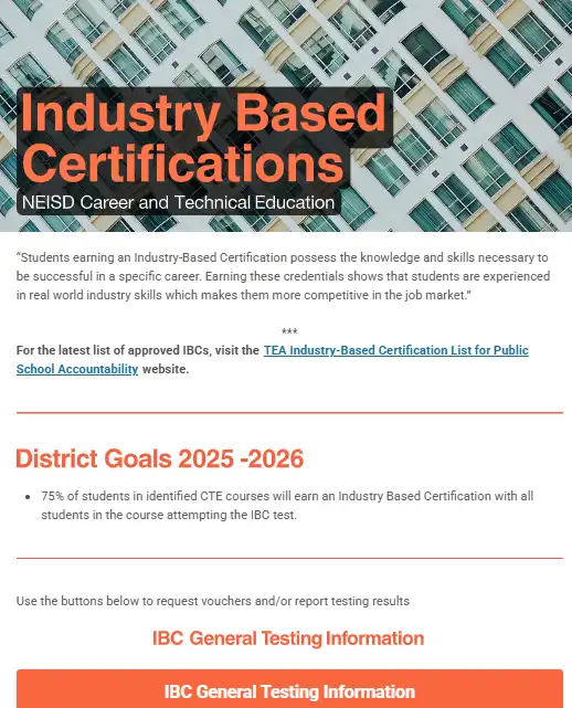 Industry Based Certifications Information Guide 