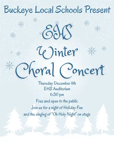 Winter 2025 Choir Concert Flyer