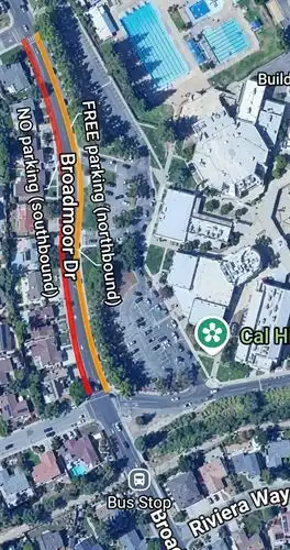 image showing parking along Broadmoor Drive