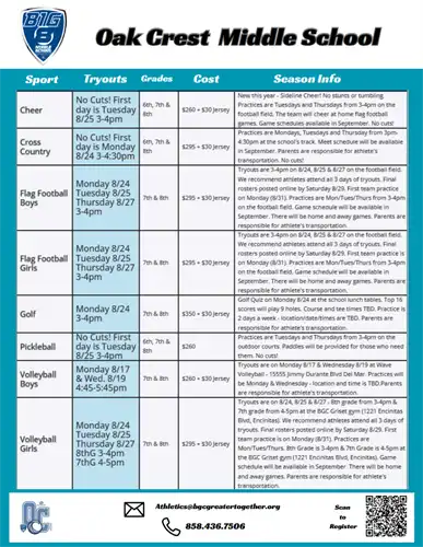 Fall season information
