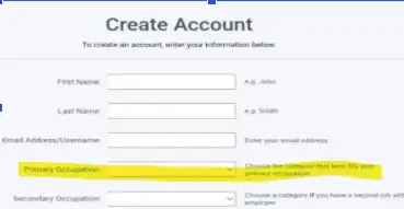 Login screen with a yellow highlight on the link "Click here to register" under the "New User" heading.