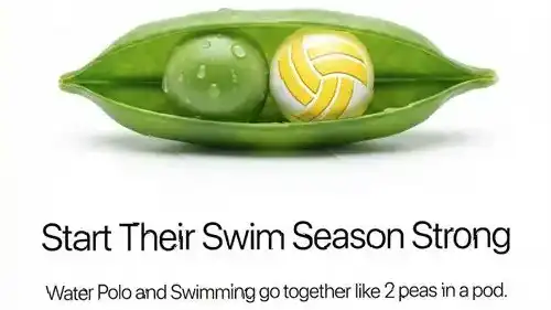 Two peas in a pod with waterpolo ball