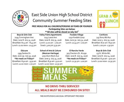 summer feeding flyer