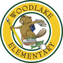 woodlake beavers school logo.