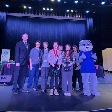 2025 Spelling Bee Junior High winners and judges