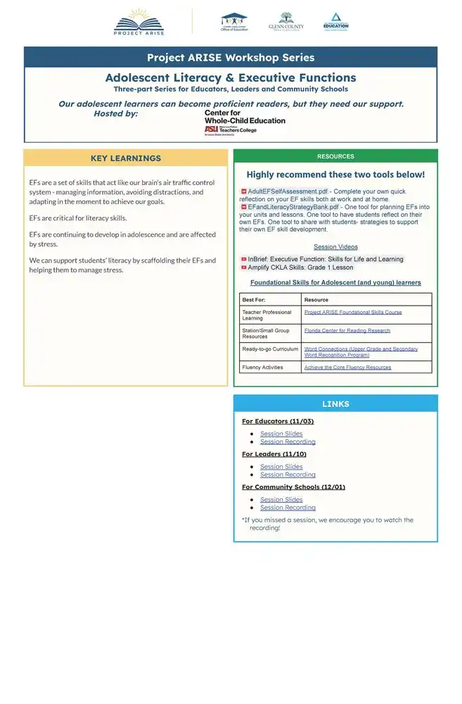 Ad Lit One-Pager