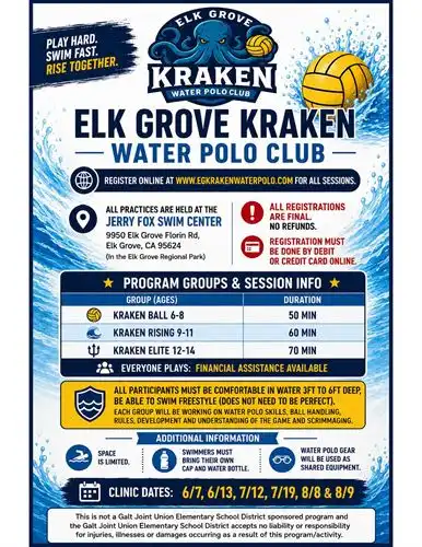 Elk Grove Kraken Water Polo Club - Spanish
