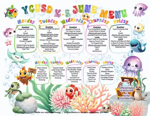 K-5 June 2026 Consolidated Menu