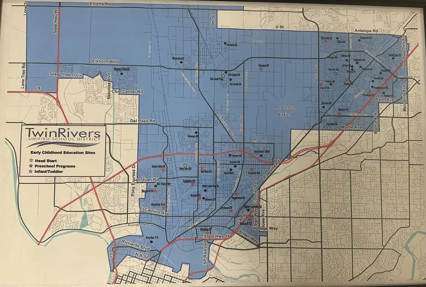 Twin Rivers Unified School District Boundaries Map