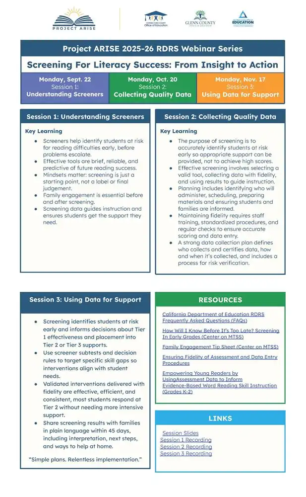 RDRS Webinar Series