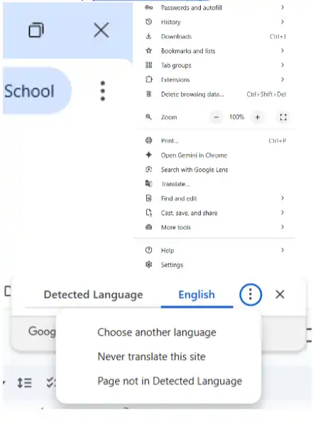 Go to settings in google chrome and click "Translate" to translate the entire page to a language other than English or Spanish