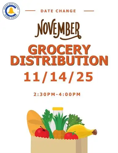 November Food Distribution Date Change to Friday, November 14 from 2:30 pm to 4:00 pm