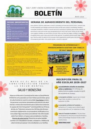 May 2026 Newsletter Spanish page 1