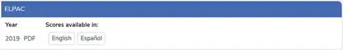screenshot of what ELPAC score list looks like in Aeries
