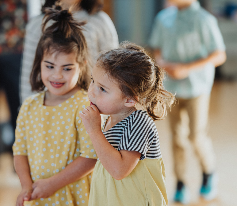 Photo of two young children
