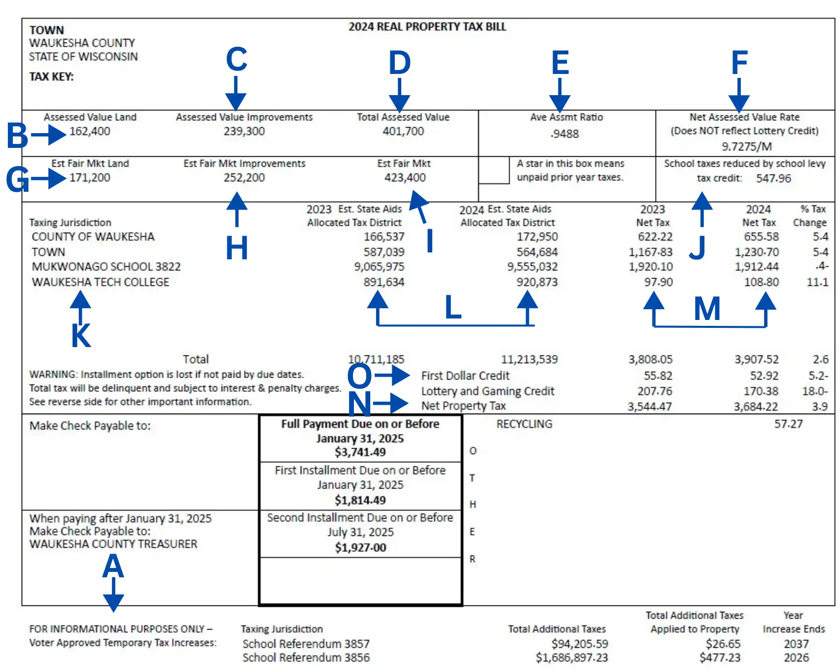 2024 sample tax bill