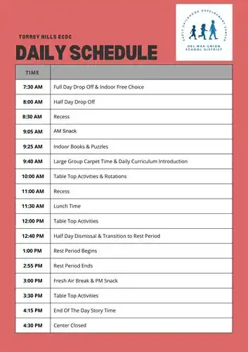 TH daily schedule