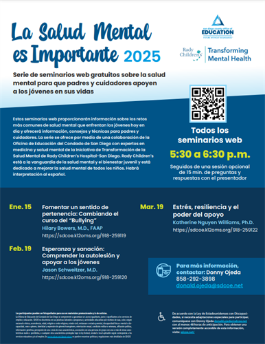 Mental Health awarness poster spanish