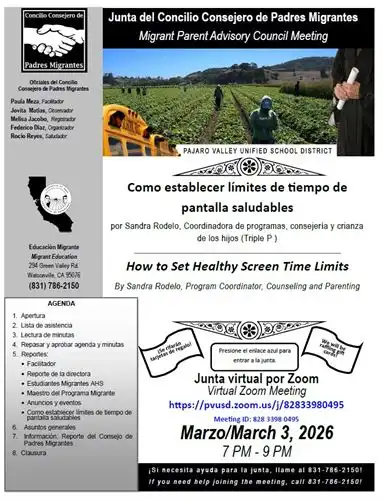 Flyer for PAC Meeting