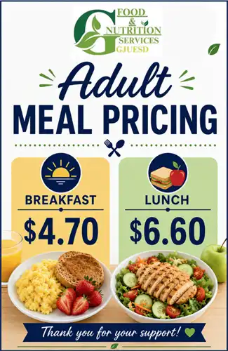 Adult Food Pricing 26-27 Breakfast 4.70 Lunch 6.60