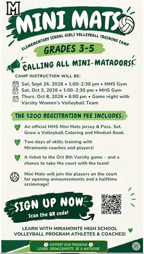 Mini Mats Tennis Camp Flyer