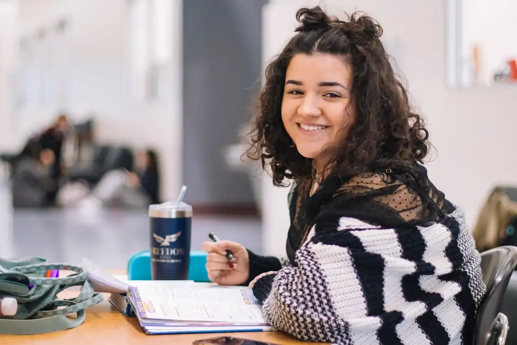 student smiling