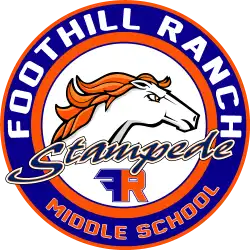 Foothill Ranch Middle School Stampede school logo.