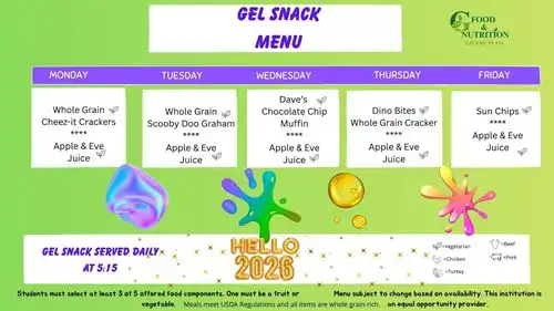 ELOP Snack Menu 2026