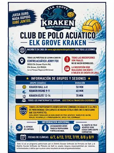 Elk Grove Kraken Water Polo Club - English