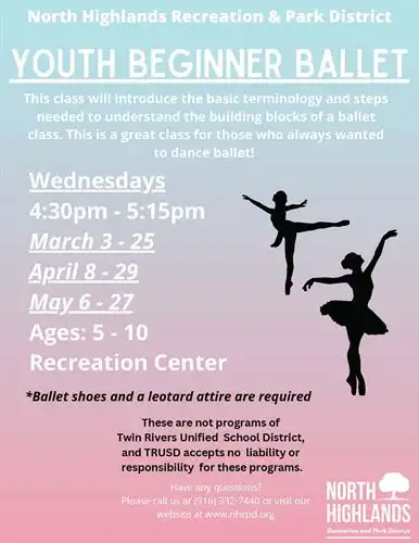NHRPD Youth Beginner Ballet 2026 Flyer