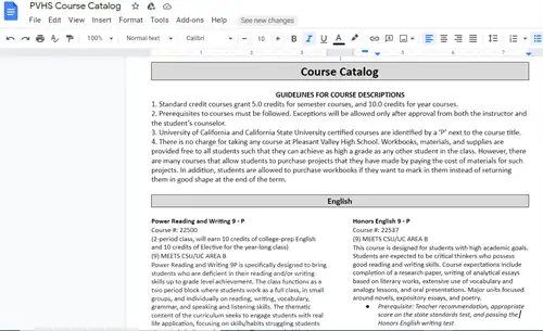 Course Catalog