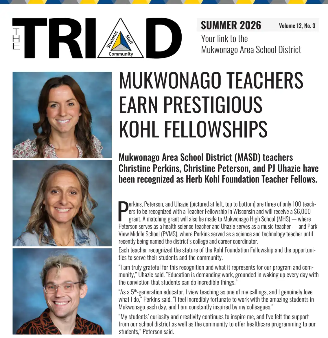 Summer 2026 Triad Cover