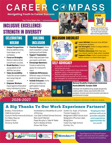 A multicolored document with the words "Career Compass". 